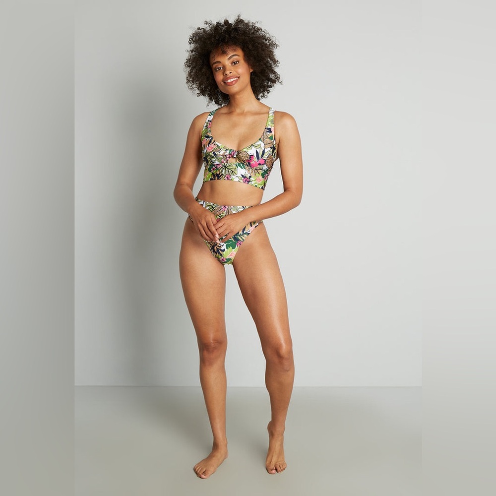 The ModCloth swimsuit set Annika crop bikini  top & bottom